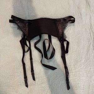 Black lace garter belt